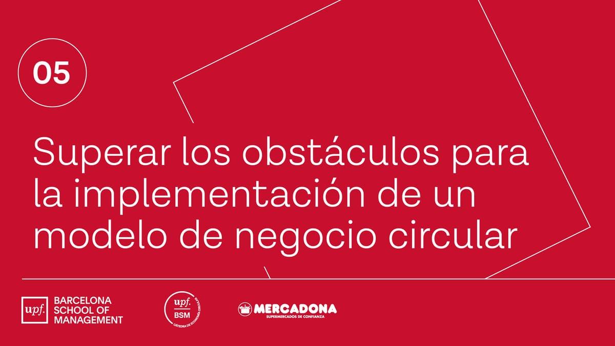 Cápsula 5: Superar los obstáculos para la implementación de un modelo de negocio circular