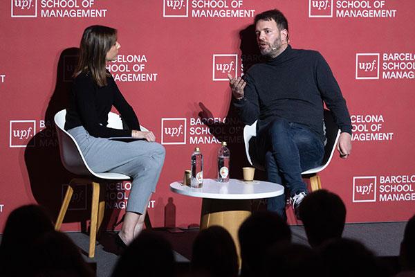 Guest speaker and moderator in a business talk at UPF-BSM event.